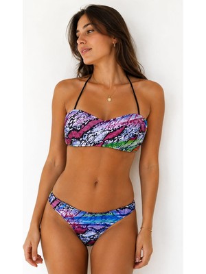 Ay Kids Kadın Renk Geçişli Straplez Bikini Takım 1001-50
