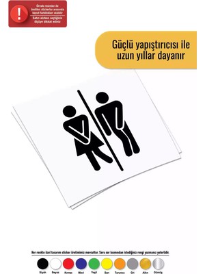 UAStudio Sıkışmış Bay Wc Sticker Oto Motor Laptop Duvar Folyo Sticker 60X90 cm