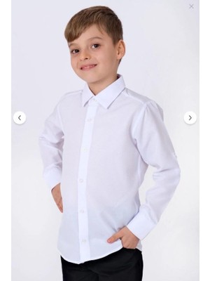 Ay Kids Düz Renk Klasik Kesim Erkek  Çocuk Gömlek 7973-B