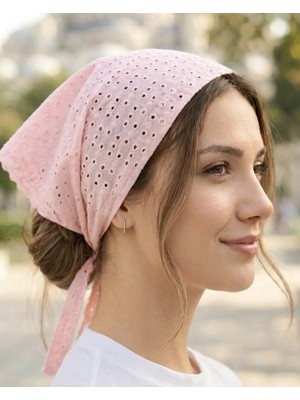 Mufin Collection Bağcıklı Dantel Fisto Bandana |  El Yapımı