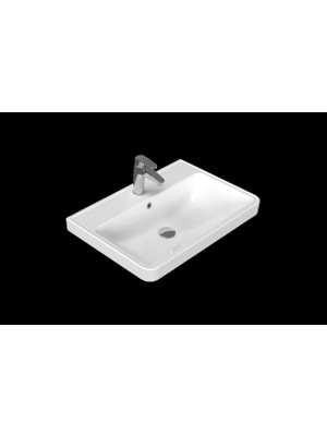 Turkuaz Seramik Turkuaz Cerastyle Luna 65*46 cm Etajerli Damlalıklı Lavabo