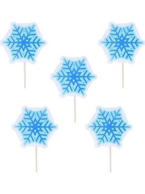 Parti Adresi Kartanesi Frozen Temalı Kürdan Figürlü Pasta Süsü Cupcake Kürdanı 10'lu