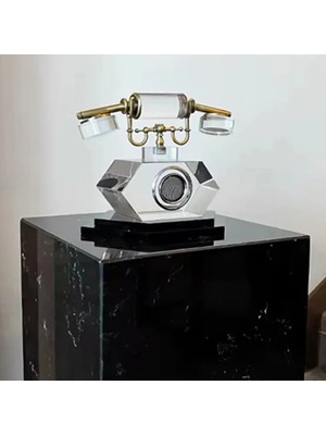 Ynsk Luxury Antika Telefon Tasarım Cam Masaüstü Aksesuarı,eskitme Gold Lüks Ofis Masası Aksesuarı