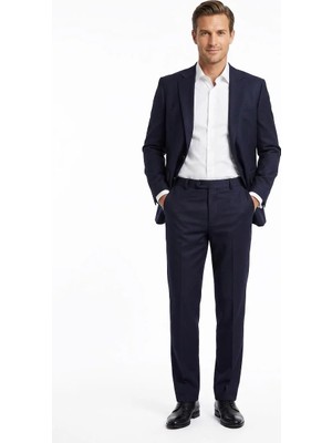 Uki Lacivert Comfort Fit Klasik Pantolon