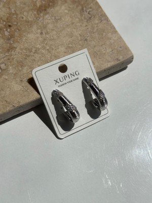 Silver Renk Taşlı Xuping Küpe