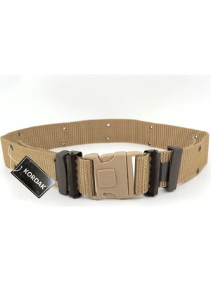 Kordak Bej Delikli Örme Palaska - Outdoor Kemer Ayarlanabilir Yandan Basmalı