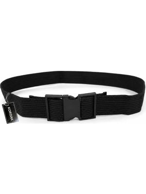 Kordak Siyah Outdoor Ayarlanabilir Taktik Palaska - Sert Kumaş Klipsli 5 cm Kemer