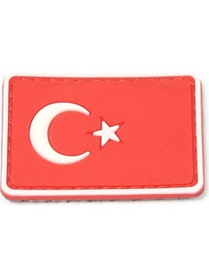 Kordak Kırmızı Türk Bayrağı Küçük Boy Taktik Peç Arma