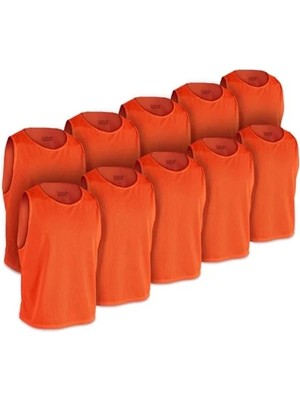 Die Grup Fileli Antrenman Yeleği - Turuncu Renk, 10'lu Paket