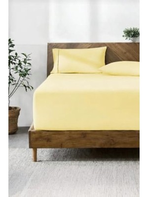 Hd Group Lastikli & Hipoalerjenik ÇARŞAF%100 Pamuk Penye Kumaş Lemon 160X200, Luxcarsaf