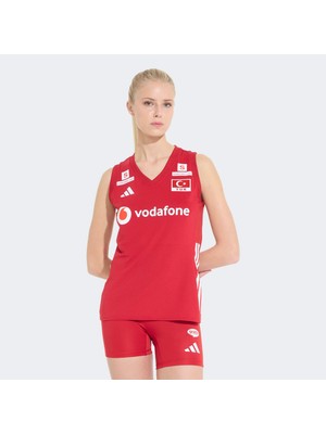 adidas Türkiye Voleybol Milli Takımı Kadın Kırmızı Voleybol Forması.-