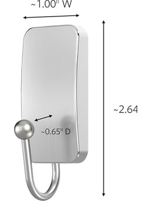 Hd Group BATH33-SN-ES Banyo Kancaları, 1 Paket, Nikel