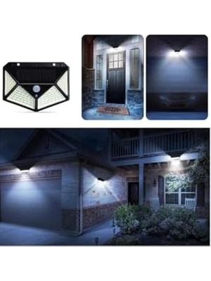 Hd Group 100 LED Solar Aydınlatma Fotoselli Solar Lamba Hareket Sensörlü 3 Modlu Güneş Enerjili Lamba