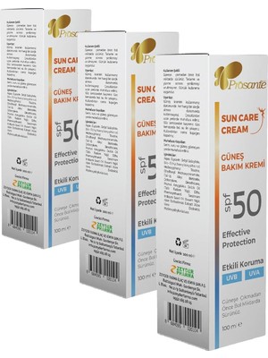 Hd Group Güneş Bakım Kremi Spf 50 Etkili Koruma Uvb Uva 100 ml (3 Paketi)