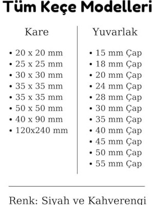 Hd Group Kahverengi 18 Adet Yapışkanlı, Masa, Koltuk Altı Parke Koruma Keçesi, Yuvarlak, 3,5 cm