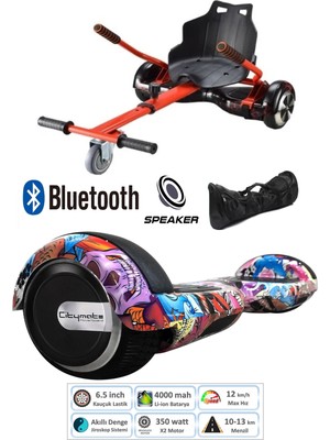 Citymate Elektrikli Kaykay Scooter Hoverboard Akıllı Dengeli + Hover Kart + Çanta Full Paket