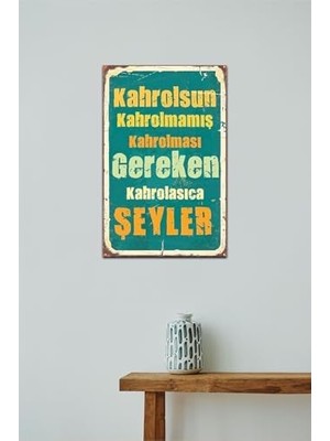 Hd Group Kahrolsun Kahrolmamış Kahrolması Gereken Retro Ahşap Mdf Tablo DRTR003