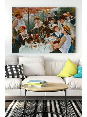 Hd Group (PSTER17718) Renoir - Tekne Gezisinde Öğle Yemeği Sanatsal Kanvas Tablo 40 x 60