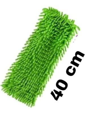 Hd Group 40 cm Mikrofiber Makarna Mop Başlığı 2’li Set, Yüksek Emici Chenille Mop Ucu, Iz ve Tüy Bırakmaz, Parke, Seramik, Laminat ve Mermer Için Uygun Temizlik Bezi (Turuncu, Yeşil, Mavi)