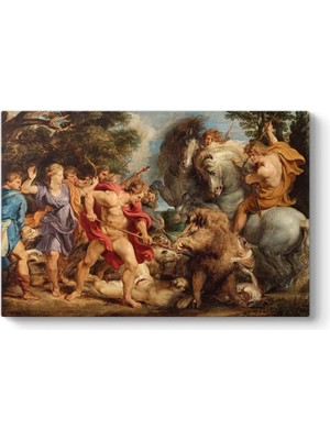 Hd Group Peter Paul Rubens - Calydonian Yaban Domuzu Avı Tablosu 100 x 70