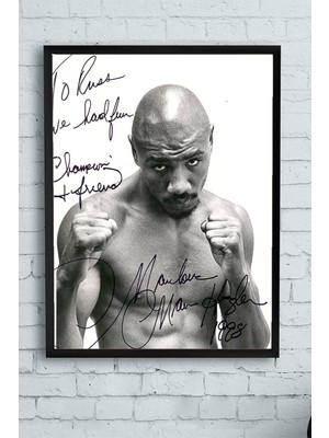 Hd Group (PSTER12128) Marvin Hagler Dövüş Çerçeveli Tablo (40X50CM)
