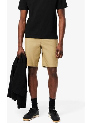 Lacoste Men's Regular Fit Cotton Bermuda Shorts Erkek Cepli Bermuda Şort Bej