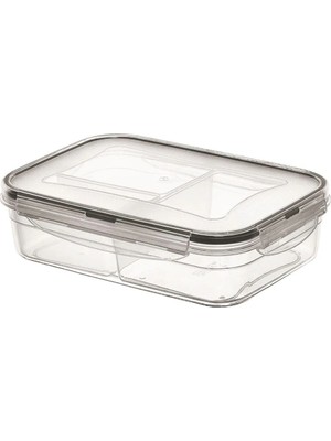Renas Store 3 Bölmeli Kilitli Kapaklı 1 Litre Erzak Saklama Kabı LC-510 (5047)