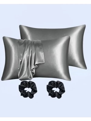 Die Grup 50X70 cm Bordo Saten Yastık Kılıfı, 2 Adet, Cilt Dostu