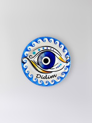 Mundy Didim Temalı Polyester Kabartmalı Nazar Magnet  Çap: 7 cm – Dekoratif Hediyelik Buzdolabı Süsü  (KOD:1227)