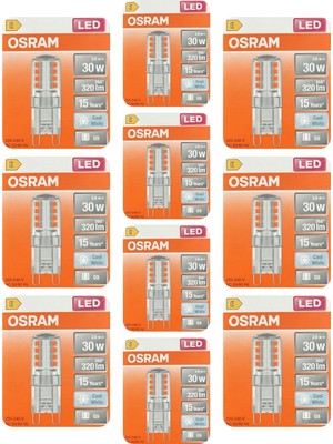 (10 Adet) Osram 2,6W (30W) 4000K (Ilık Beyaz) G9 Duylu LED Kapsül Ampul