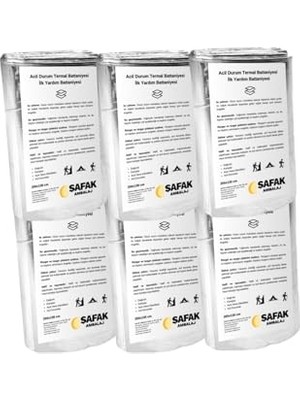 Die Grup 6'lı Paket Acil Durum Termal Battaniye Isı Yalıtımlı Soğuktan Koruma, Acil Durum Deprem, Kamp Outdoor 200X130 cm