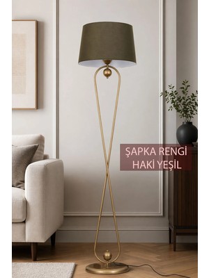 Taşcan Aydınlatma Delhi Eskitme Lambader Haki Yeşil Şapka Modern , Oturma Odası ,yatak Odası , Salon Lambader