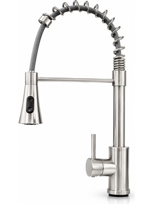 VİTKARSU ARMATÜR Spiralli Endüstriyel Mutfak Eviye Bataryası - Inox
