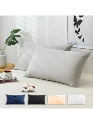 Die Grup Kapaklı Pamuklu Yastık Kılıfı, 50X70 Cm, Yumuşak Düz Renk