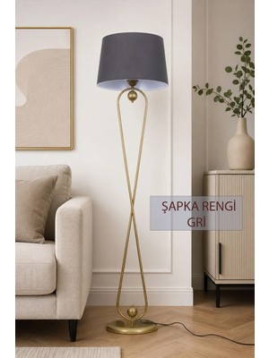 Taşcan Aydınlatma Delhi Eskitme Lambader  Gri Şapka Modern , Oturma Odası ,yatak Odası , Salon Lambader