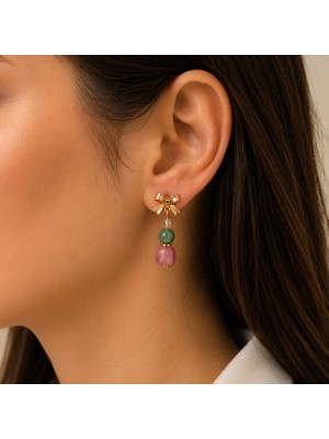 Vesce Atelier Sweet Jade Doğaltaş Küpe