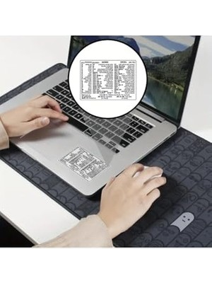 Die Grup Word ve Excel Için Klavye Kısayol Tuş Rehber Sticker 2 Adet Laptop Sticker