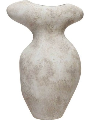 Warm Design Terracotta Gövde Şekilli Dekoratif Vazo Modern Bohem Salon Orta Sehpa Kadın Figürlü Şık Ev Dekoru