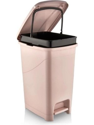 Omnipazar SRL-3028 Slim Pedallı Iç Kovalı Plastik Çöp Kovası 15 Litre Pembe