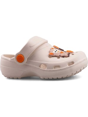 Twingo 606 Incim Ekru Figürlü Günlük Bahçe Sahil Plaj Kreş Unisex Çocuk Terlik&sandalet