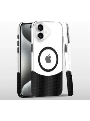 Sb Shopping Iphone 16 Carbon Puzzle Magsafe Kapak - Siyah