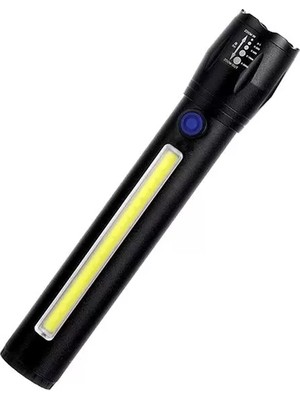 Olinea Metal Flashlight Power Ledli Şarjlı El Feneri PM-14621
