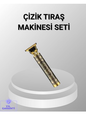 Şarjlı T Bıçaklı Saç ve Sakal Tıraş Makinesi – 3 Başlıklı, Güçlü Motorlu, 2 Saat Kullanım