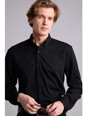 DeFacto Regular Fit Polo Yaka Uzun Kollu Gömlek H4612AX26SP