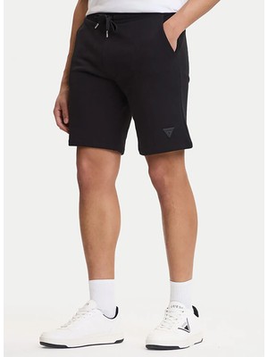 Guess Siyah Erkek Sweat Şort M6GD12K3020-JBLK Siyah Sweat Şort