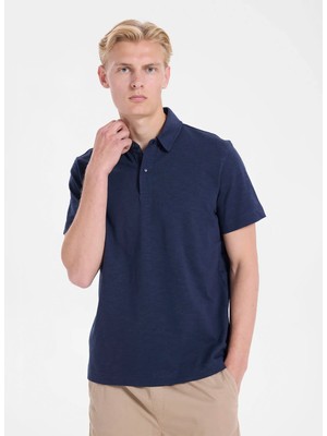 Wrangler Lacivert Erkek Regular Fit Polo T-Shirt W2610193410 Lacivert Polo T-Shirt