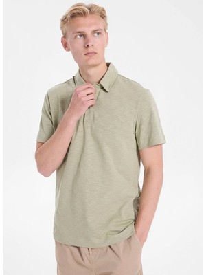 Wrangler Yeşil Erkek Regular Fit Melanj Polo T-Shirt W261019337Y Yeşil Polo T-Shirt