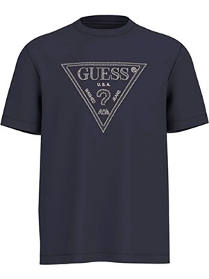 Guess Lacivert Erkek T-Shirt M6GI15K3008-G7V2 Lacivert T-Shirt