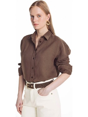 Ted Baker Kahverengi Kadın Gömlek TBWRSH2096-1
