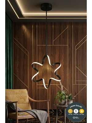 UltraMint Şık Siyah Renkli Modern Sarkıt Aydınlatma, Salon, Çocuk Odası ve Mutfak Için